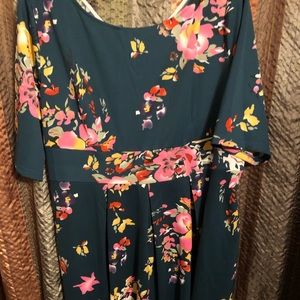 Last chance! Dark green floral dress